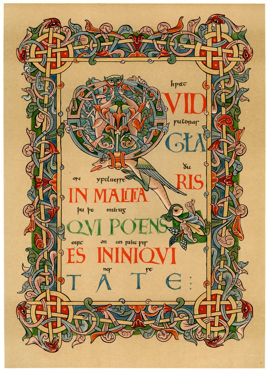 Inicial iluminada Q, c. 1073 de Unbekannt