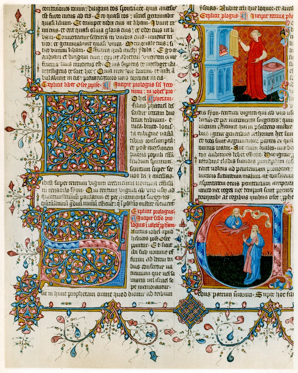 Letras iniciales iluminadas con escenas de la vida de San Jerónimo, finales del siglo XIV de Unbekannt