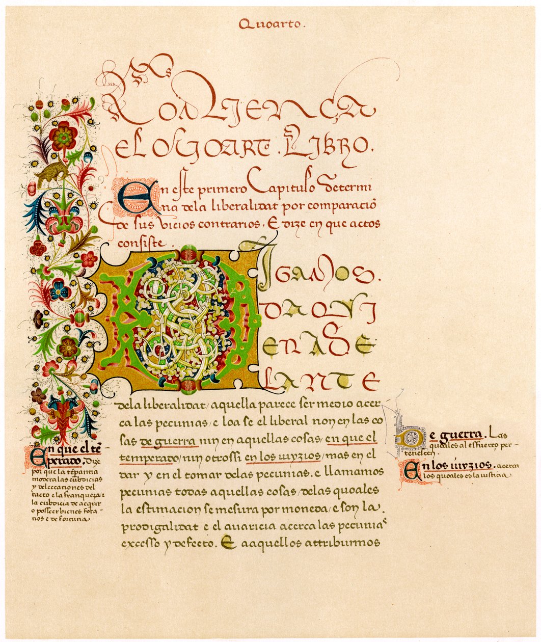 Letra D Iluminada, siglo XV de Unbekannt
