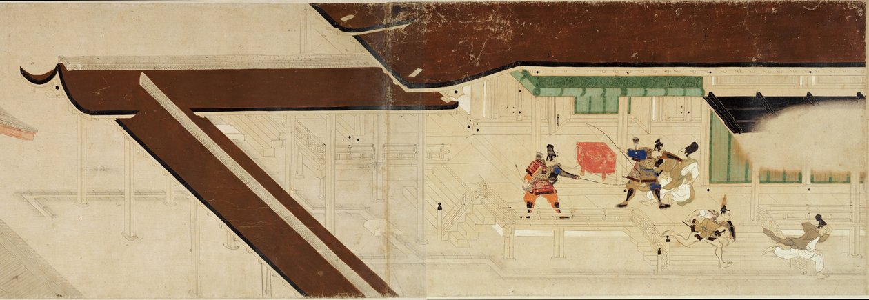 Cuento ilustrado de la Guerra Civil de Heiji La visita imperial a Rokuhara, siglo XIII de Unbekannt