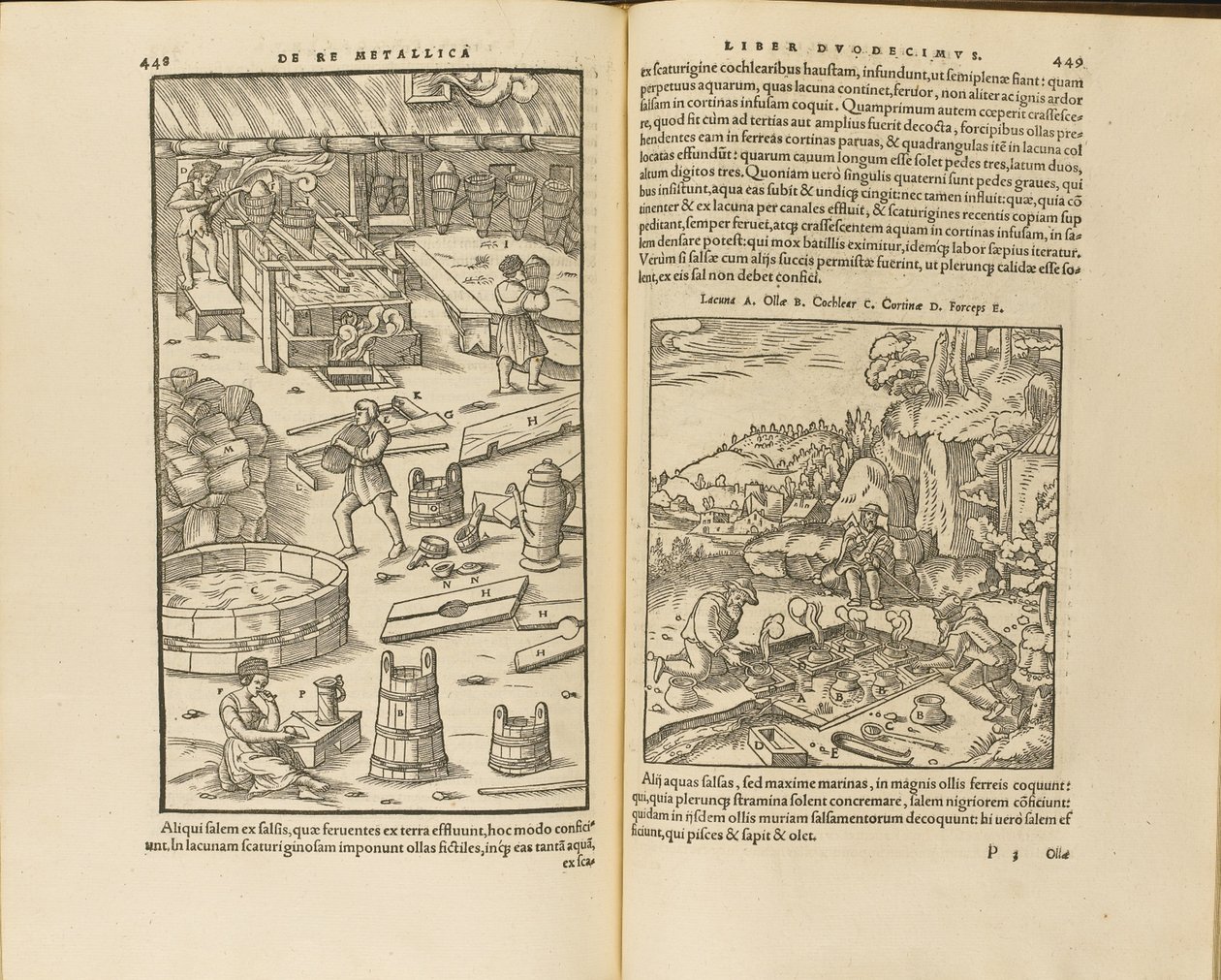 Ilustración de De re metallica libri XII de Georgius Agricola, 1556 de Unbekannt