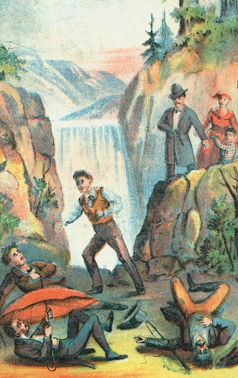 Ilustración de un cartel publicitario de una producción teatral de La Cabaña del Tío Tom, 1870 de Unbekannt