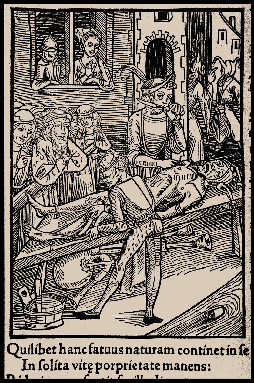 Ilustración para el libro La Nave de los Locos de Sebastian Brant, 1497 de Unbekannt