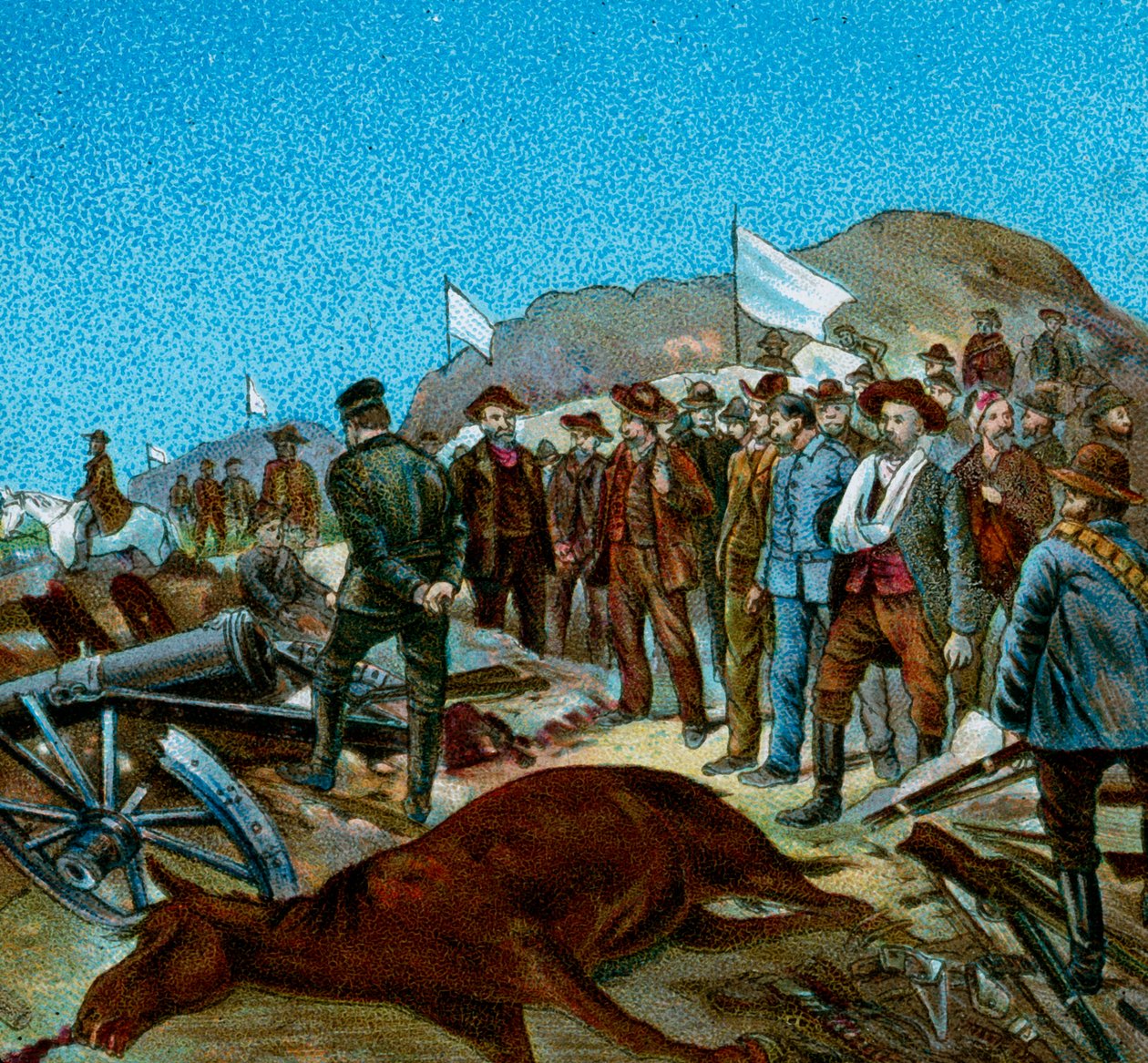 En el campamento de Cronje después de la rendición, 1900 de Unbekannt