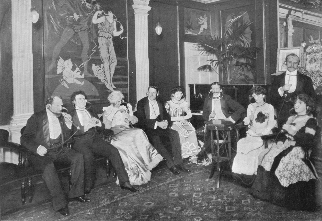En el salón de electrofono, Gerrard Street, Londres, c1903 de Unbekannt