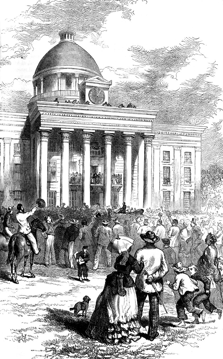 Inauguración de Jefferson Davis, Montgomery, Alabama, 1861, c. 1880 de Unbekannt
