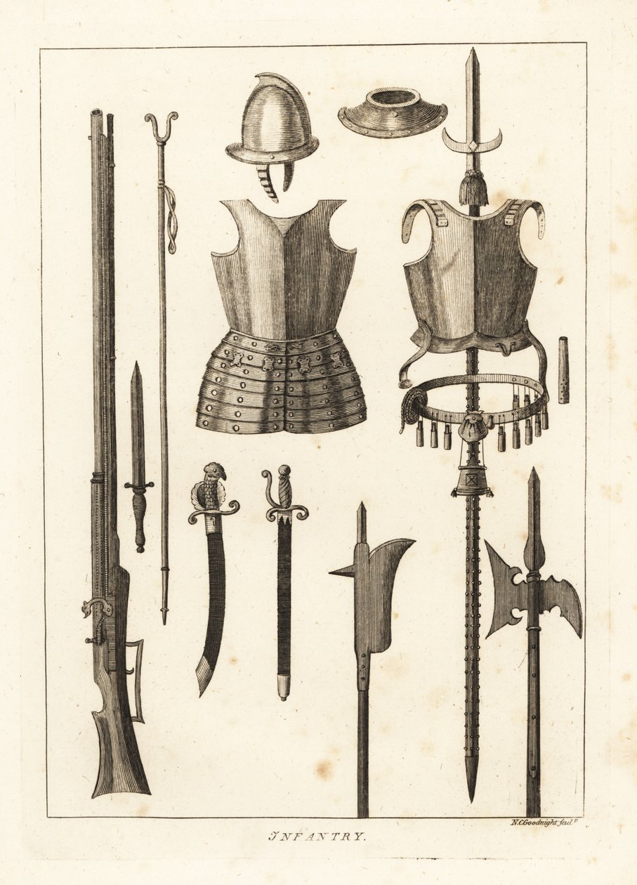 Armadura y armas de infantería de Unbekannt