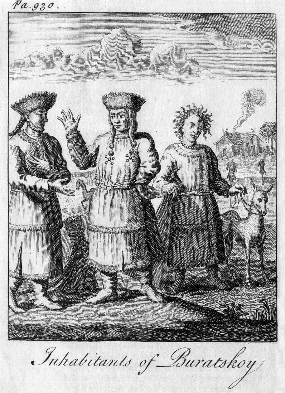 Habitantes de Buratskoy, siglo XVIII de Unbekannt