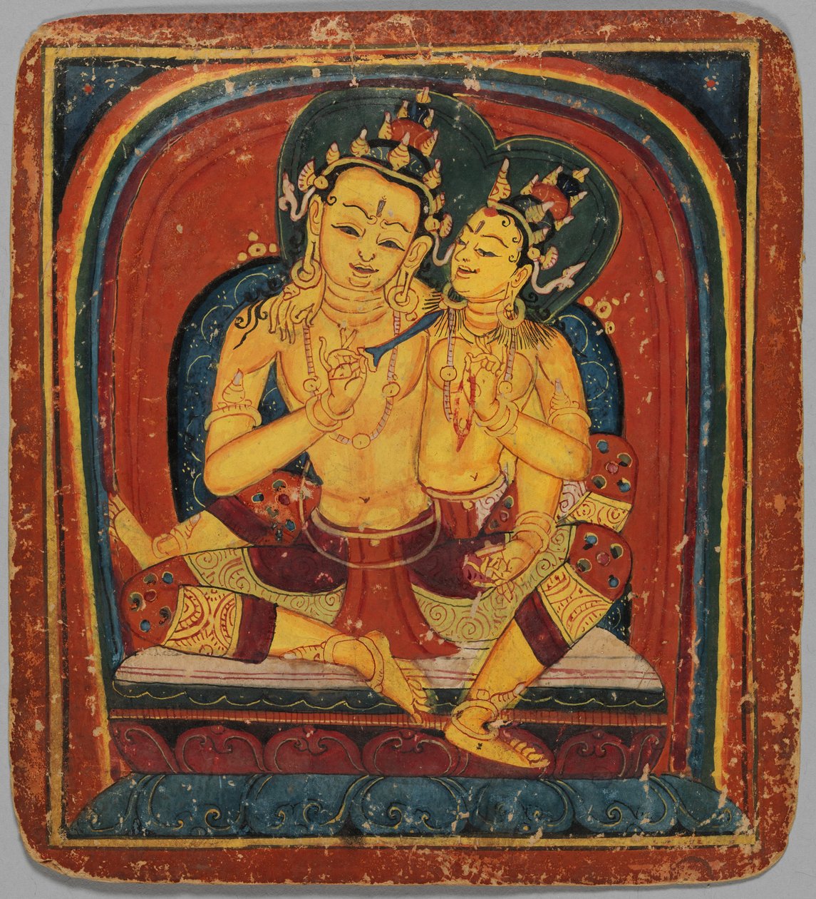 Tarjeta de iniciación Tsakalis: Akashagarbha, principios del siglo XV de Unbekannt