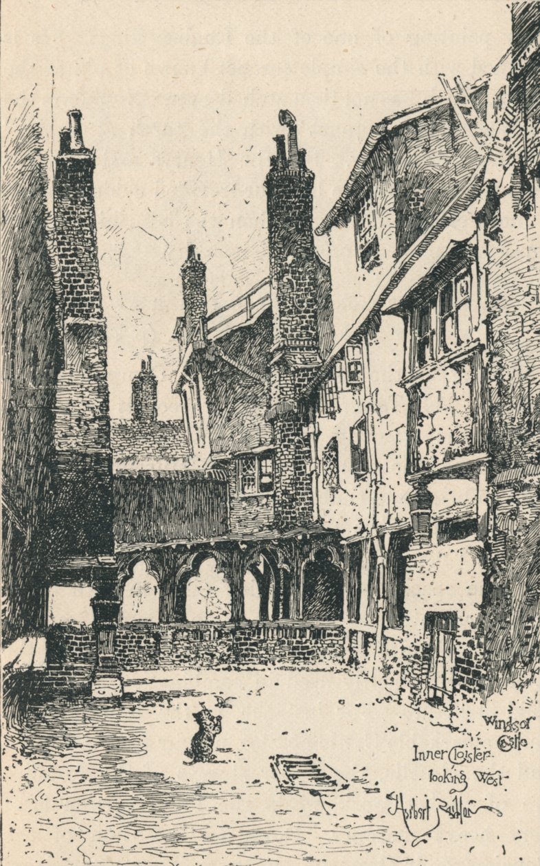 Claustro interior, mirando al oeste, 1895 de Unbekannt