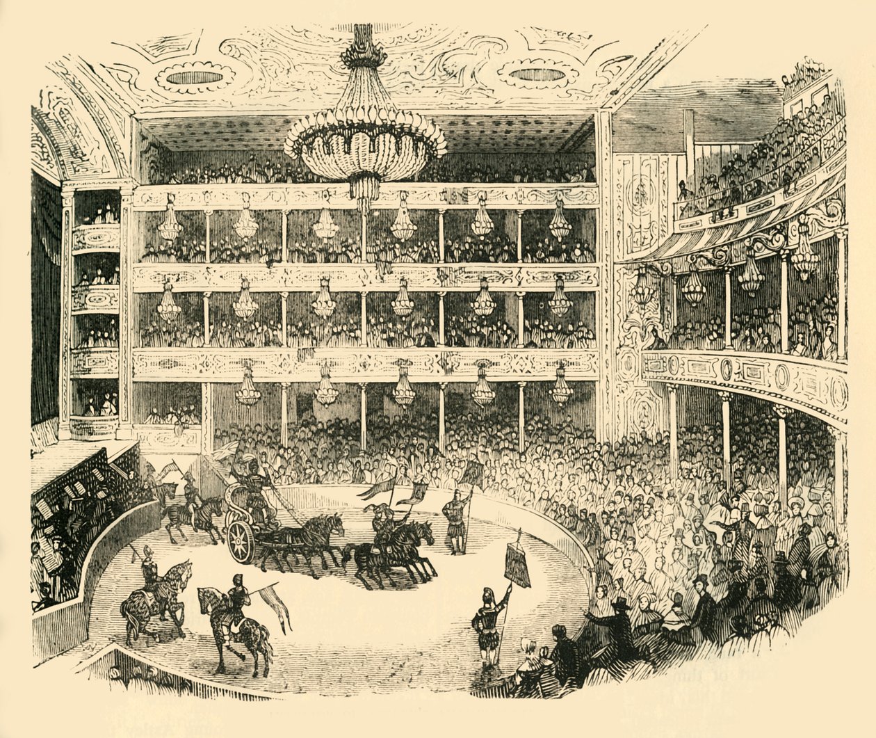 Interior del Anfiteatro de Astley en 1843, c1878 de Unbekannt