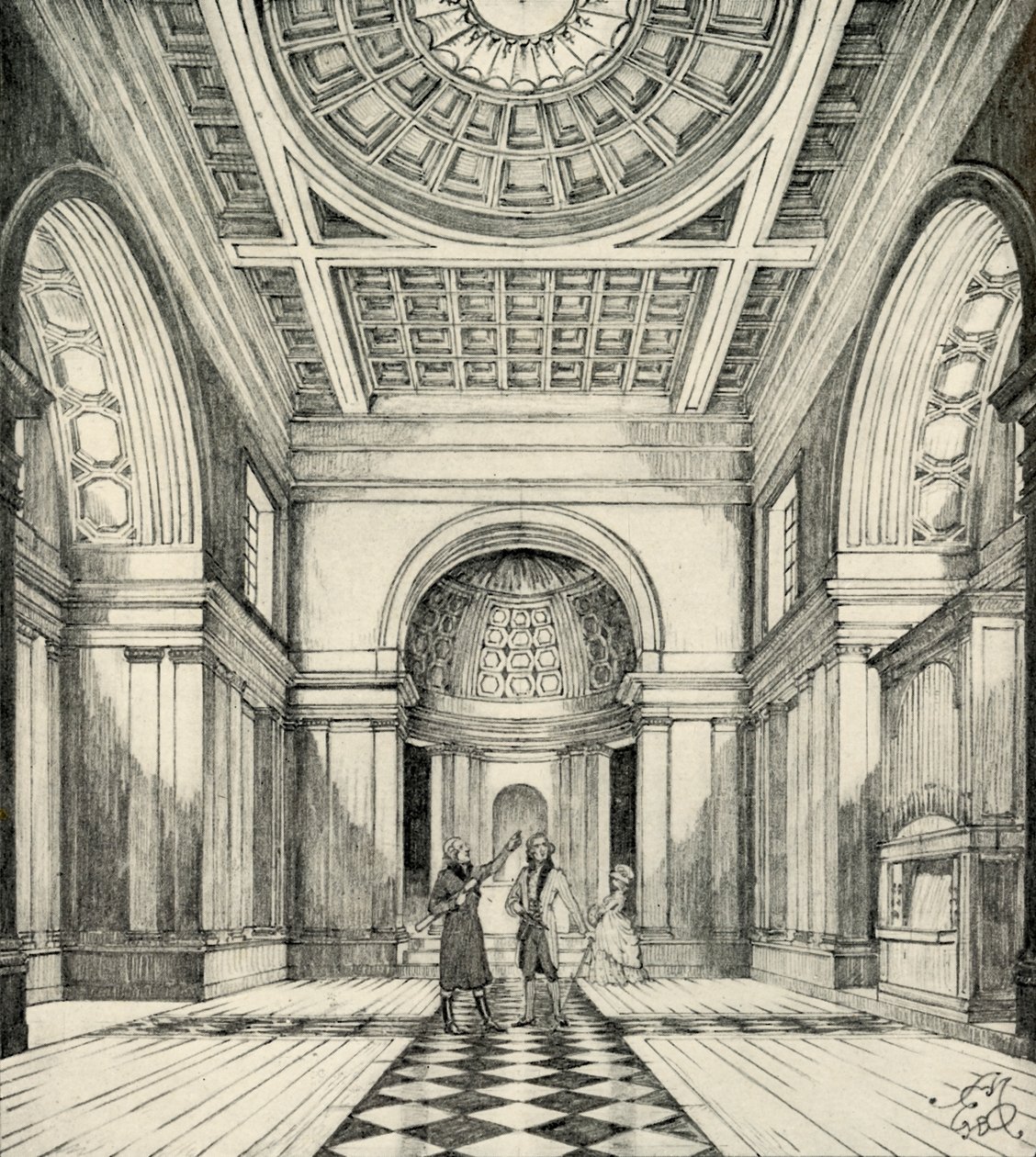 Interior de la iglesia de Ayot St. Lawrence, Hertfordshire, 1938 de Unbekannt