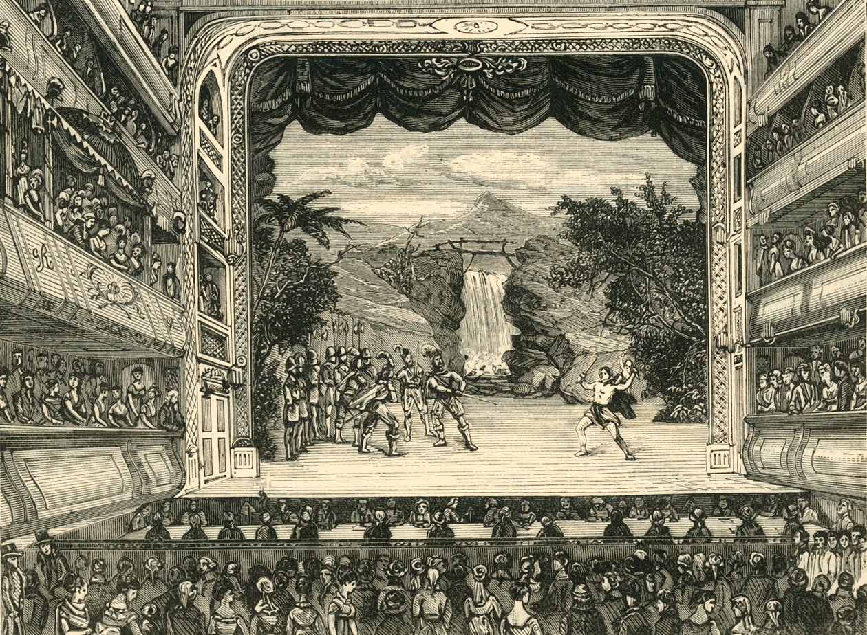 Interior del Teatro Covent Garden en 1804 de Unbekannt