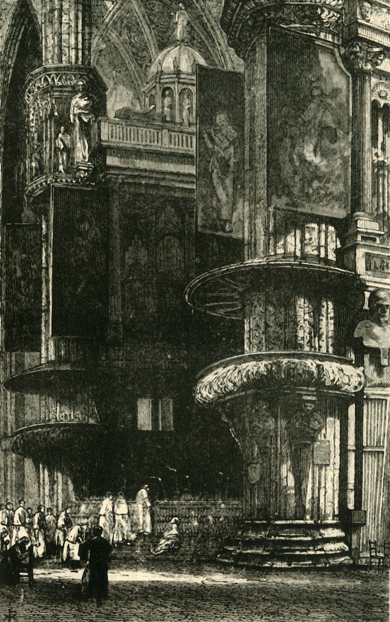 Interior de la Catedral de Milán, 1890 de Unbekannt