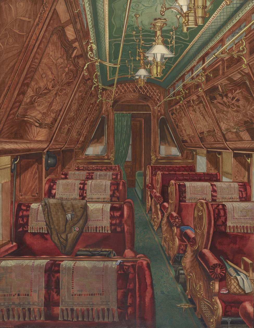 Interior de un vagón Pullman, 1888, 1935-1942 de Unbekannt