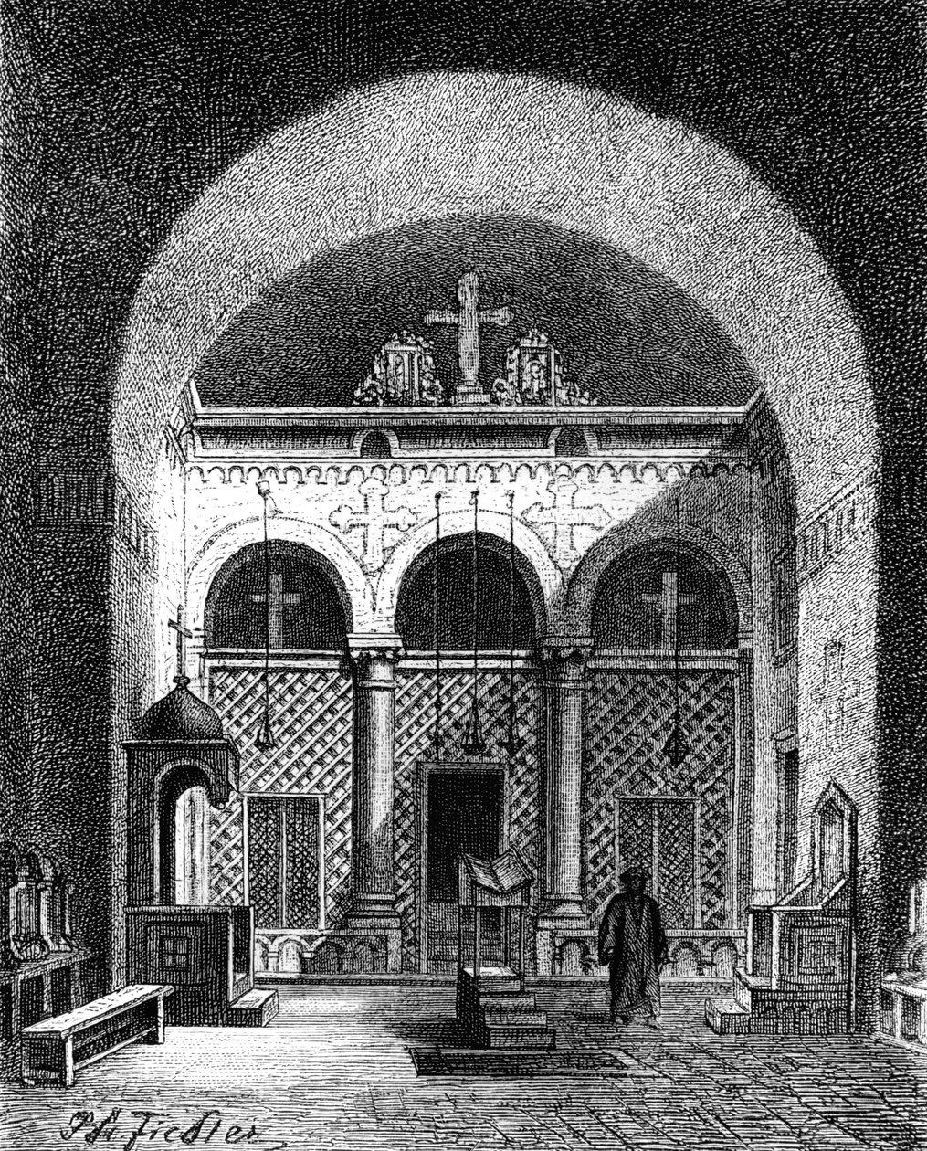 Interior de una iglesia, Egipto, 1881 de Unbekannt