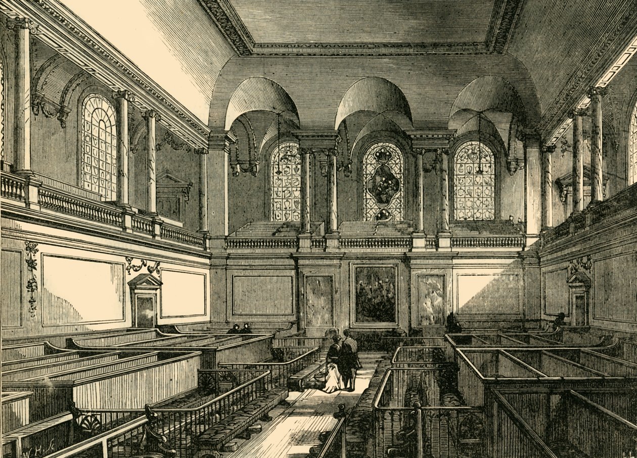 Interior de la Capilla del Hospital de los Niños Abandonados, c1876 de Unbekannt