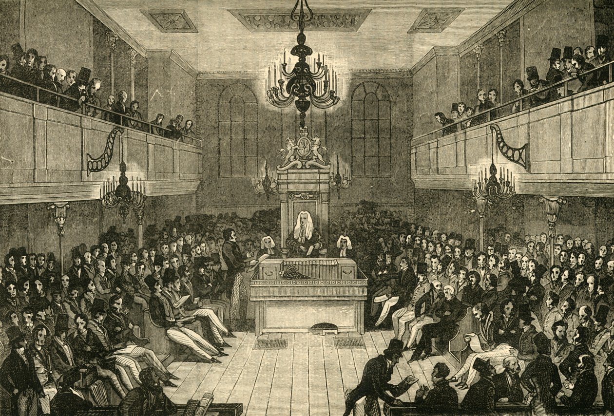 Interior de la Cámara de los Comunes, 1834, 1881 de Unbekannt