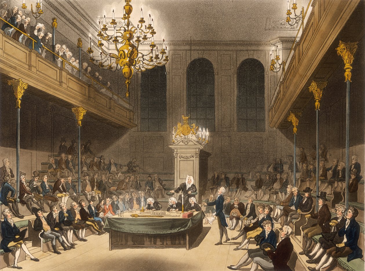Interior de la Cámara de los Comunes, Westminster, Londres de Unbekannt