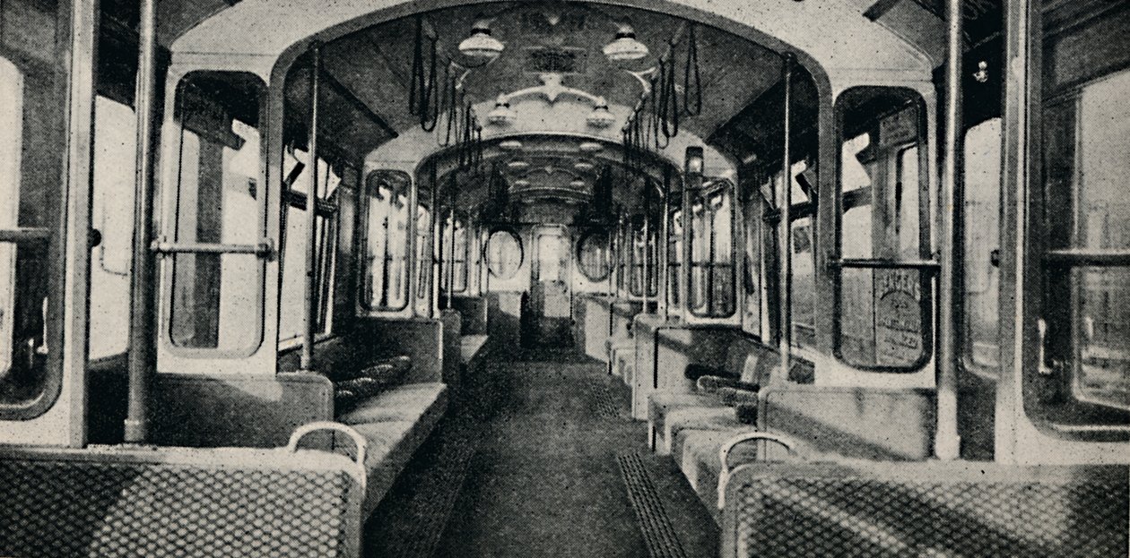 Interior del último tipo de vagón de metro, 1926 de Unbekannt