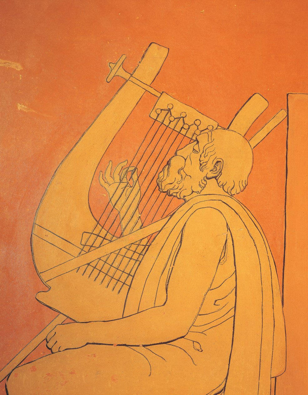 Vista interior de dibujos figurativos decorativos de representación simbólica masculina de la antigua Grecia en el comedor de Holmwood, Glasgow (foto) de Unbekannt