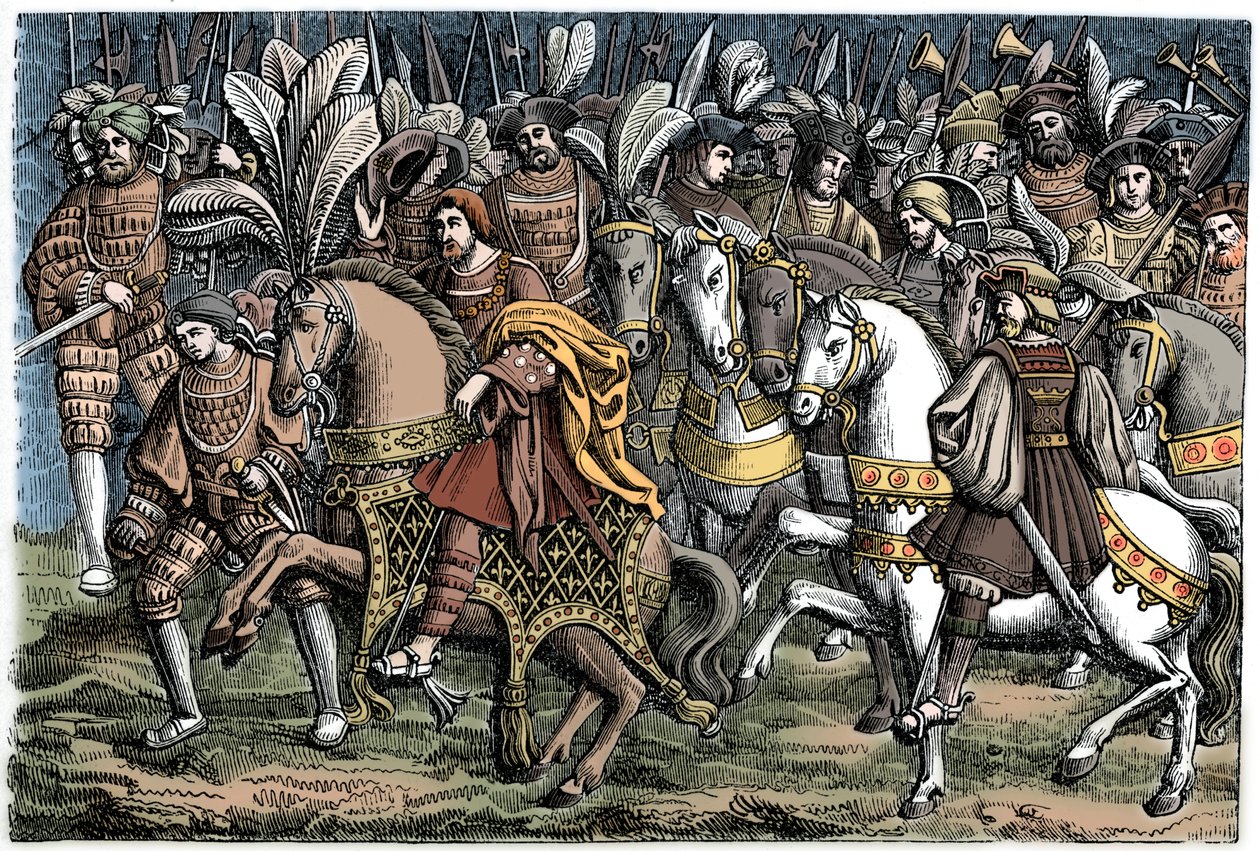 Entrevista entre Francisco I y Enrique VIII, en el Campo del Paño de Oro, 1520, 1870 de Unbekannt