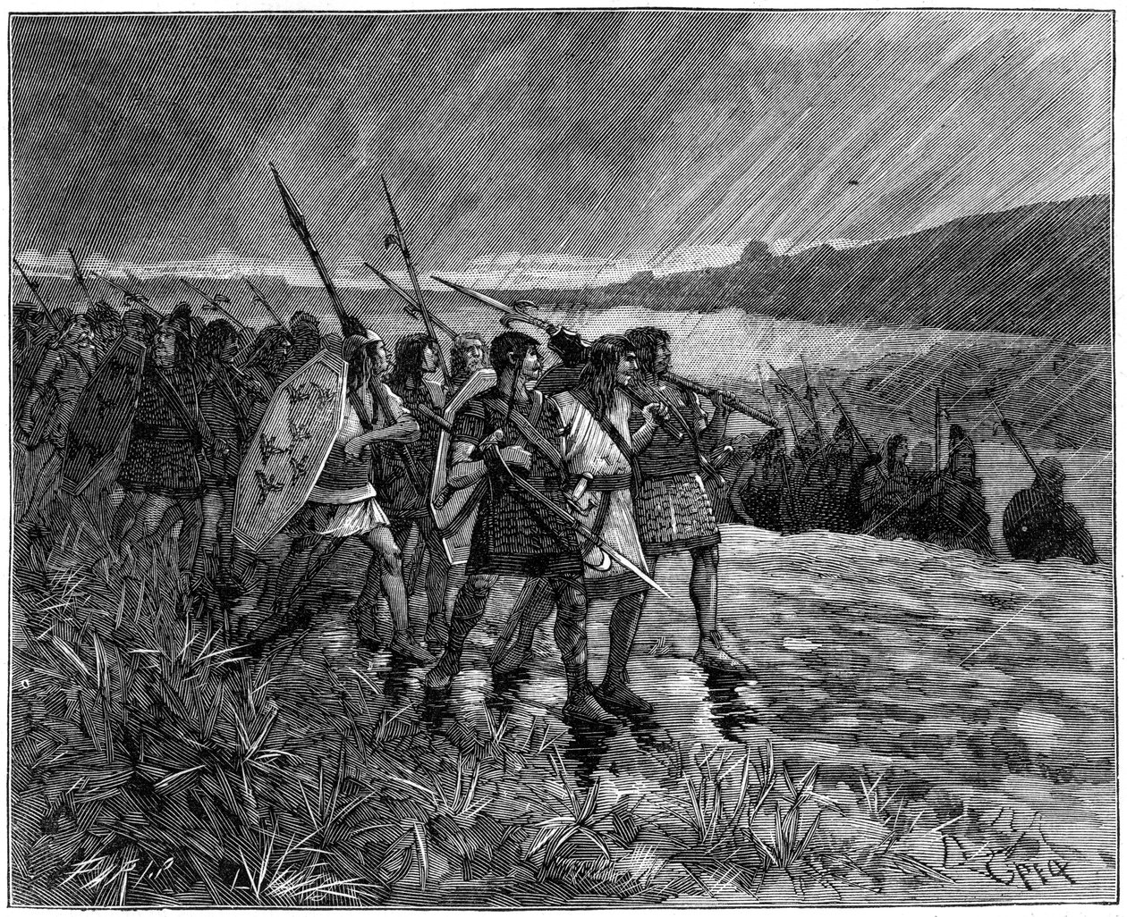 Invasión de los Alanos o Visigodos, Galia, principios del siglo V 1882-1884 de Unbekannt