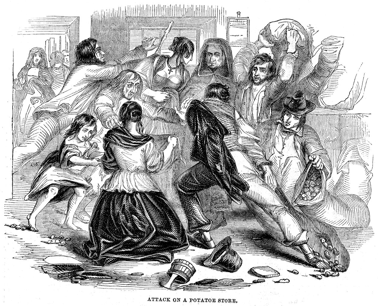 Hambruna de la papa en Irlanda, 1842 de Unbekannt