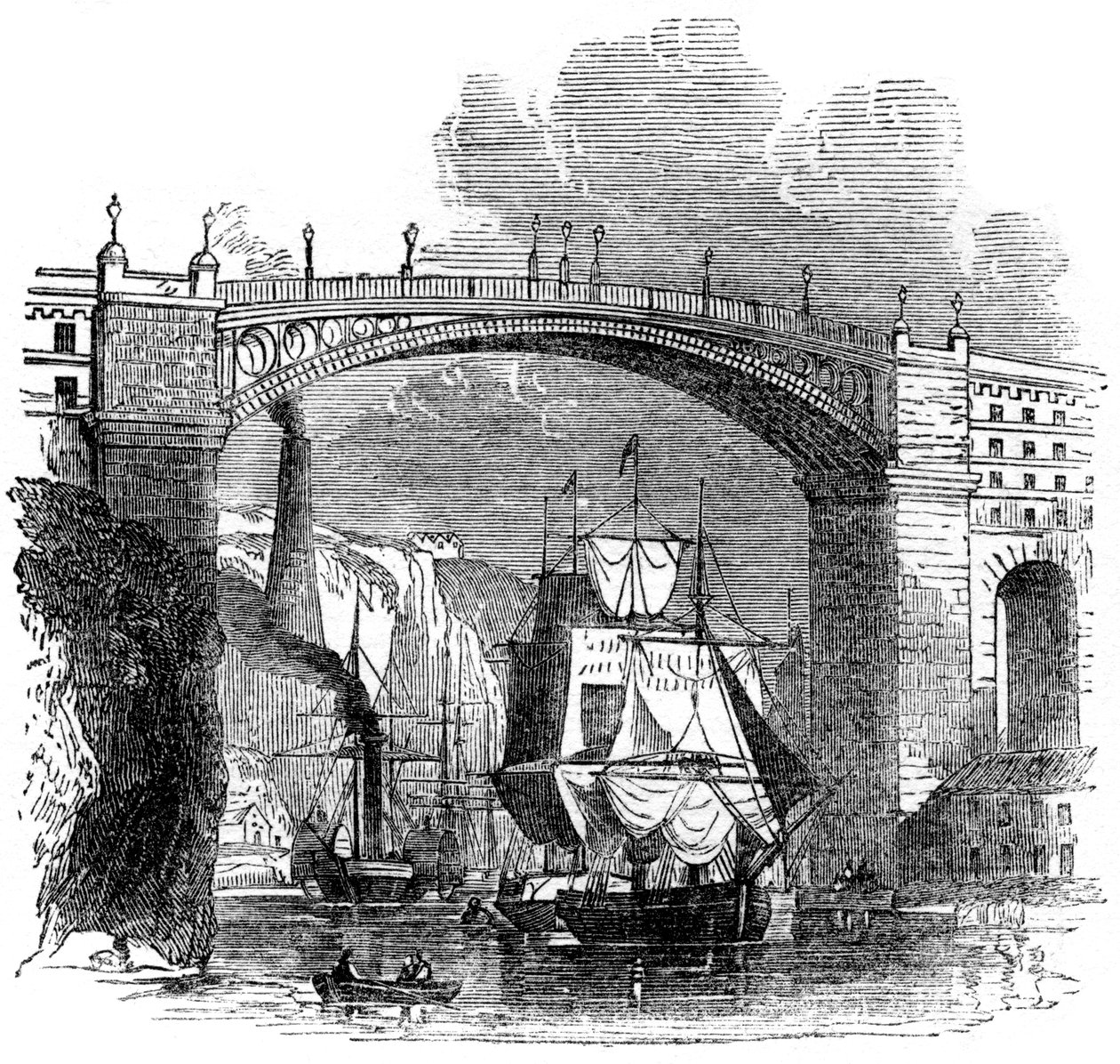 Puente de hierro en Sunderland, 1886 de Unbekannt
