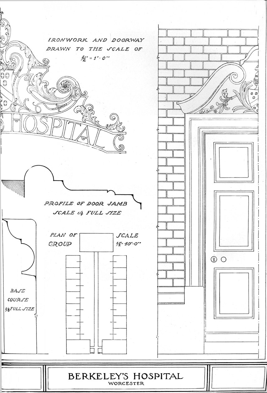 Rejería y puerta, Hospital de Berkeleys, Worcester, Worcestershire, 1924 de Unbekannt
