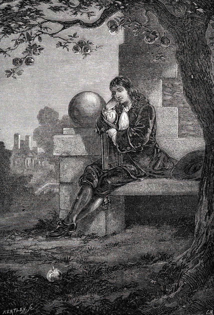 Isaac Newton, científico y matemático inglés, siglo XVII c1880 de Unbekannt