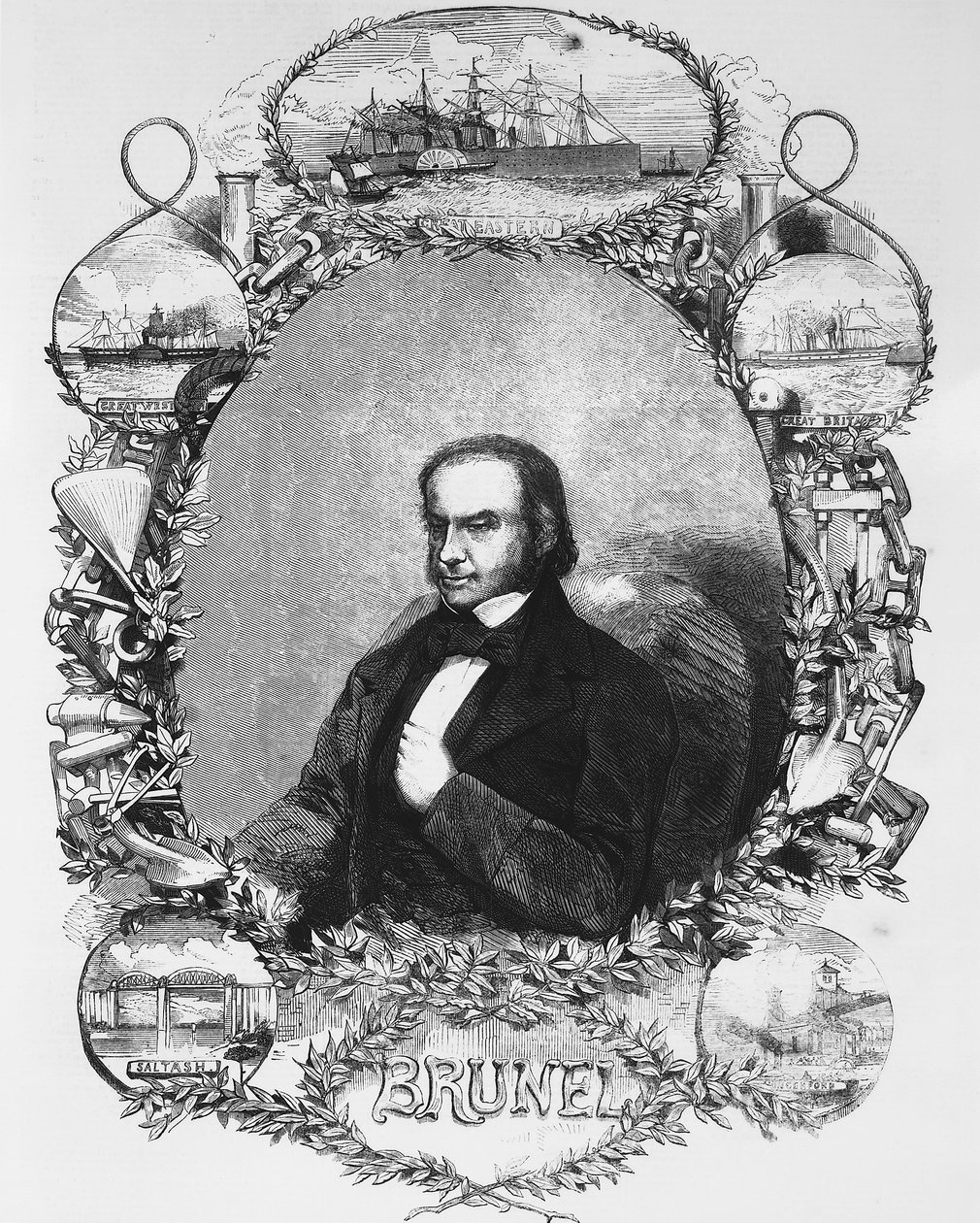 Isambard Kingdom Brunel, ingeniero civil, c1850s de Unbekannt