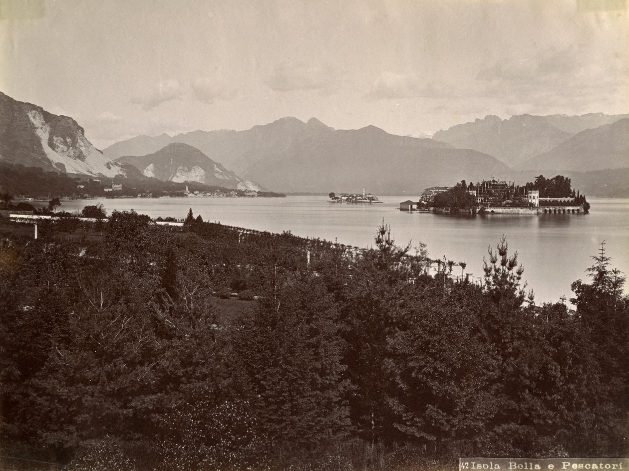 Isola dei Pescatori Isla de los Pescadores, Lago Maggiore, Italia, 1890 de Unbekannt