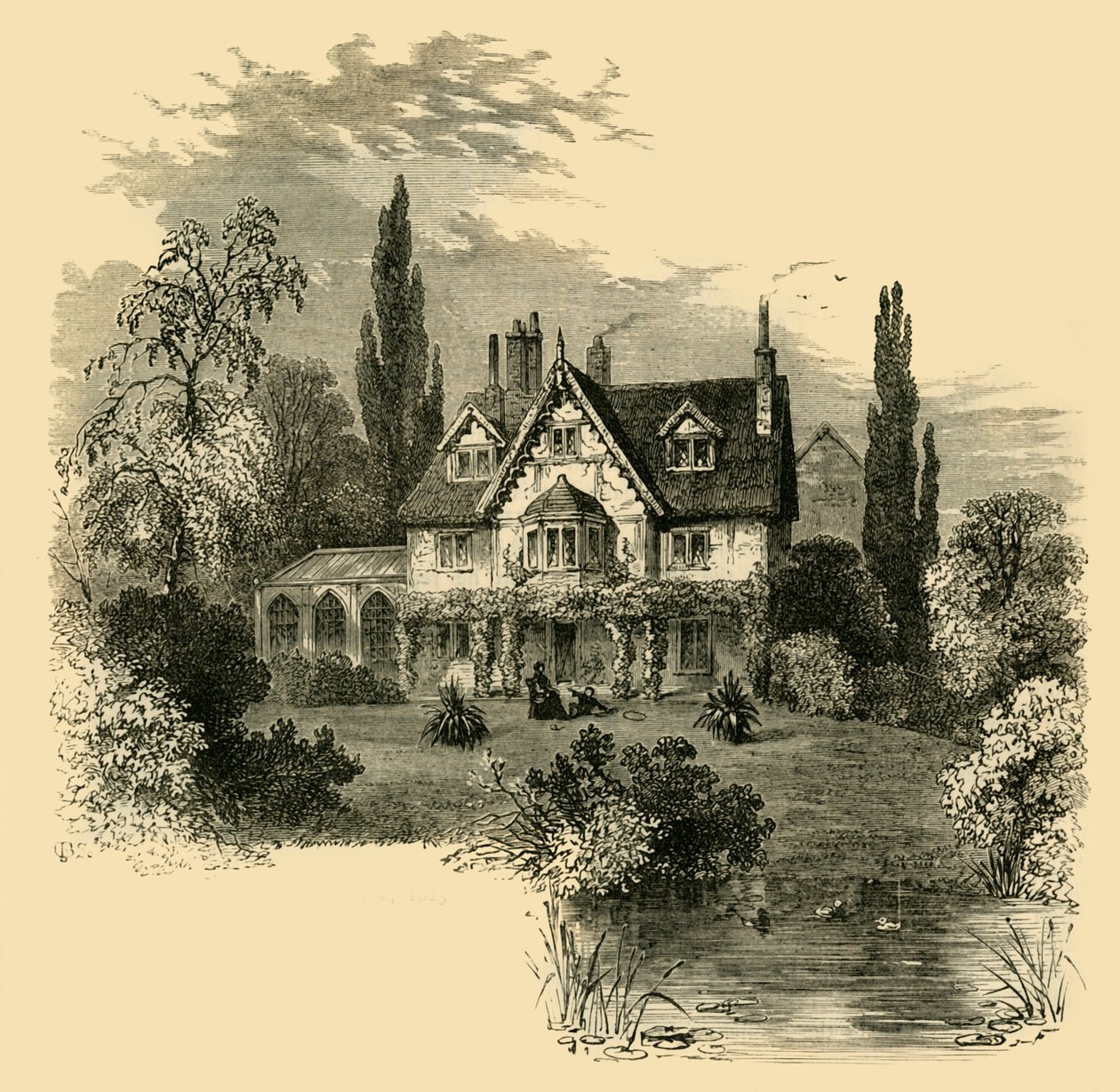 Ivy Cottage, Highgate, 1825, c1876 de Unbekannt