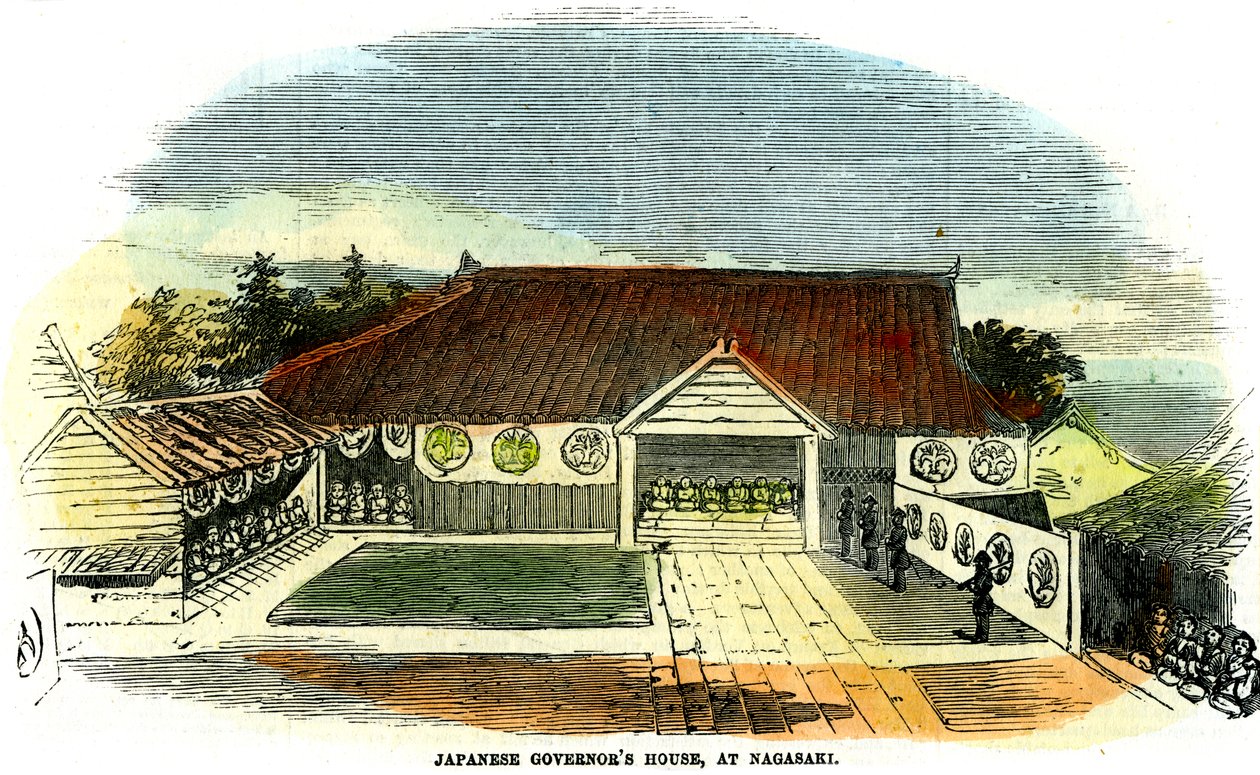 Casa del gobernador japonés, en Nagasaki, Japón, 1855 de Unbekannt