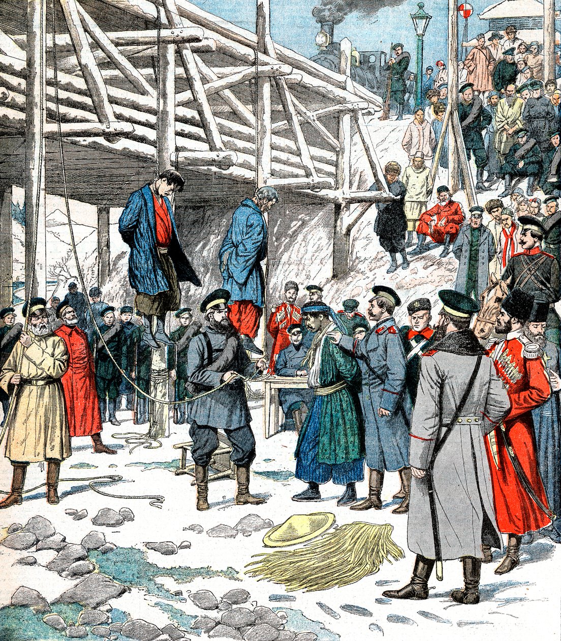 Espías japoneses siendo ahorcados, Guerra Ruso-Japonesa de Unbekannt