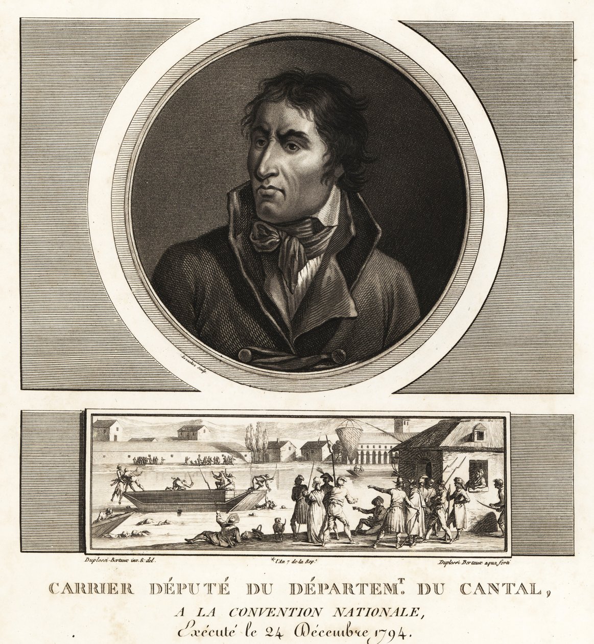 Jean-Baptiste Carrier, Diputado del Departamento de Cantal en la Convención Nacional, guillotinado en 1794 de Unbekannt