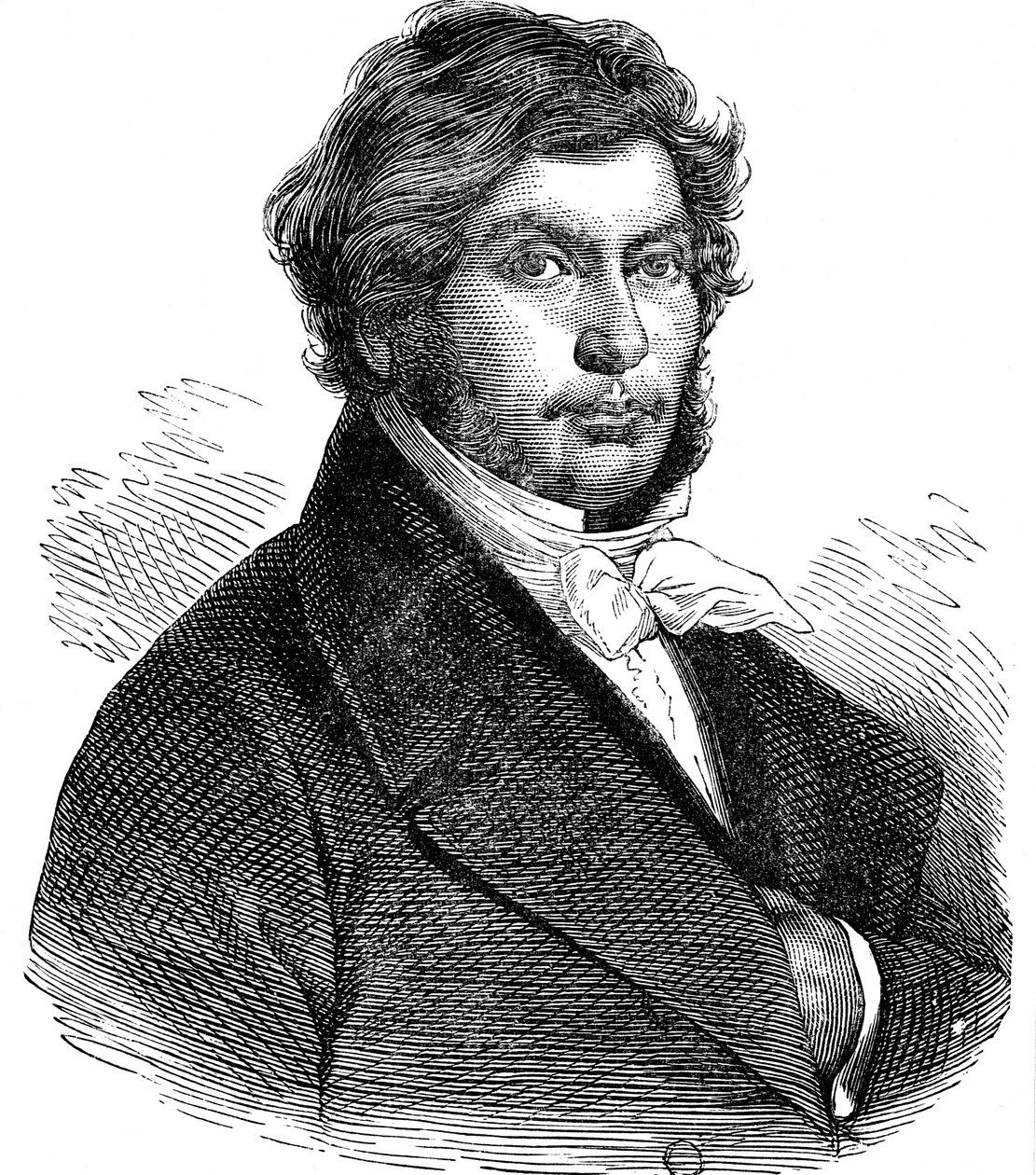 Jean François Champollion, historiador, lingüista y egiptólogo francés, siglo XIX de Unbekannt