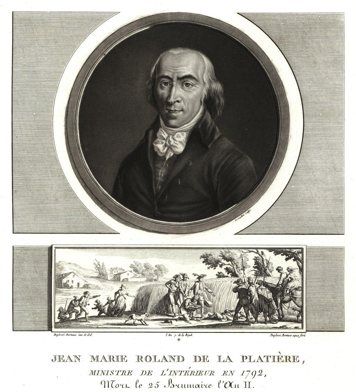 Jean Marie Roland de la Platière, Ministro del Interior de Unbekannt