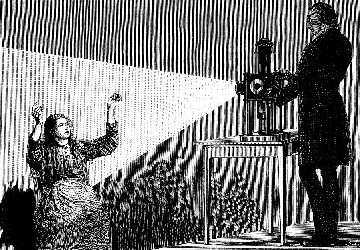 Jean Martin Charcot demostrando hipnosis, 1879 de Unbekannt