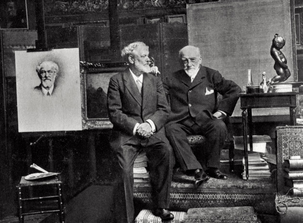 Jean Richepin, poeta, dramaturgo y novelista francés, y Leon Bonnat, artista francés, 1901 de Unbekannt