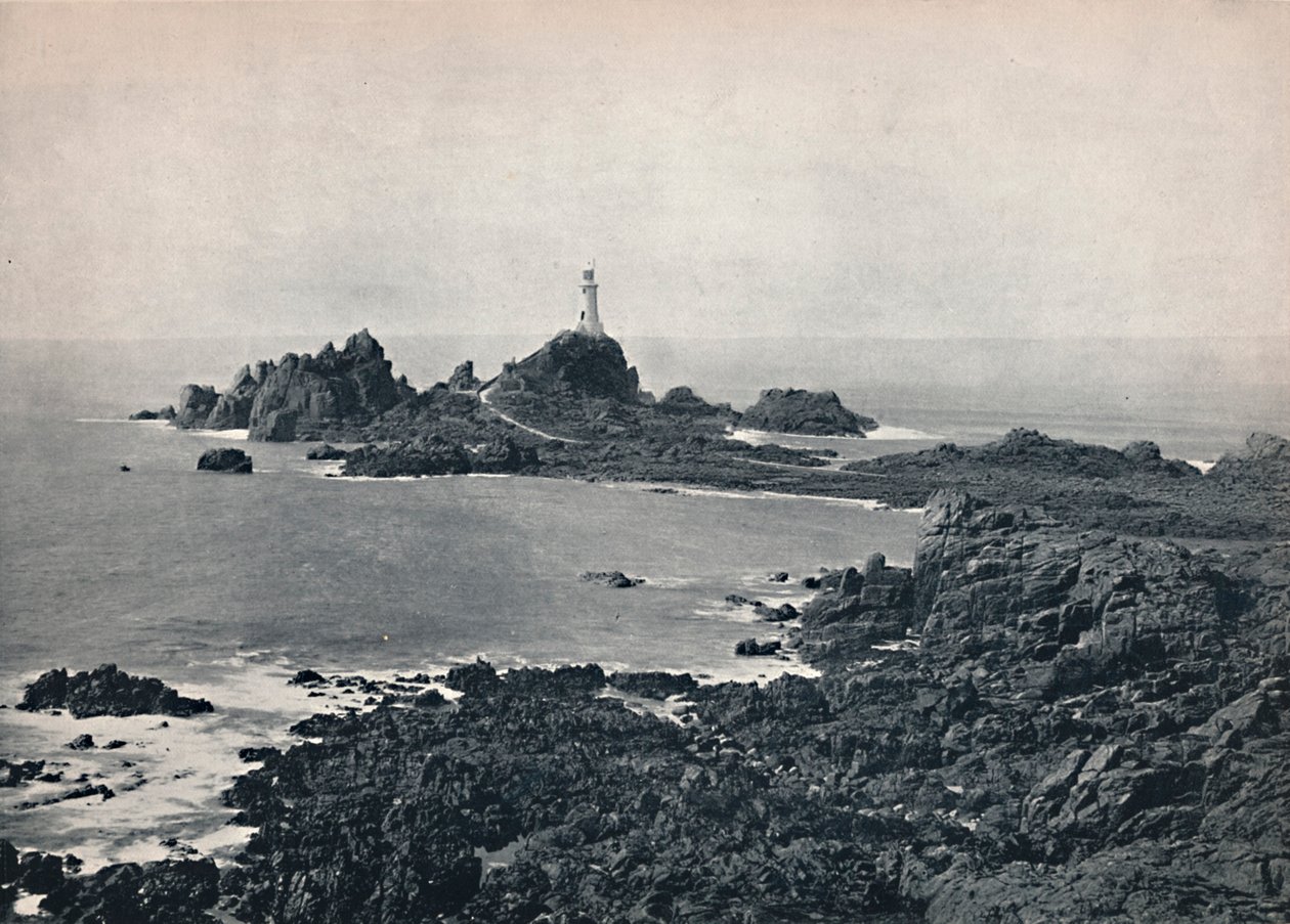 Jersey - La Roca y el Faro de La Corbiere, 1895 de Unbekannt