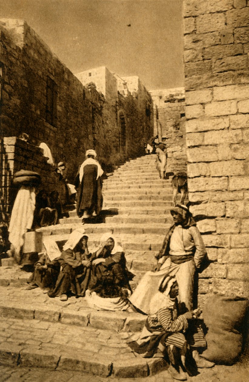 Jerusalén - Una calle, c. 1918-c. 1939 de Unbekannt