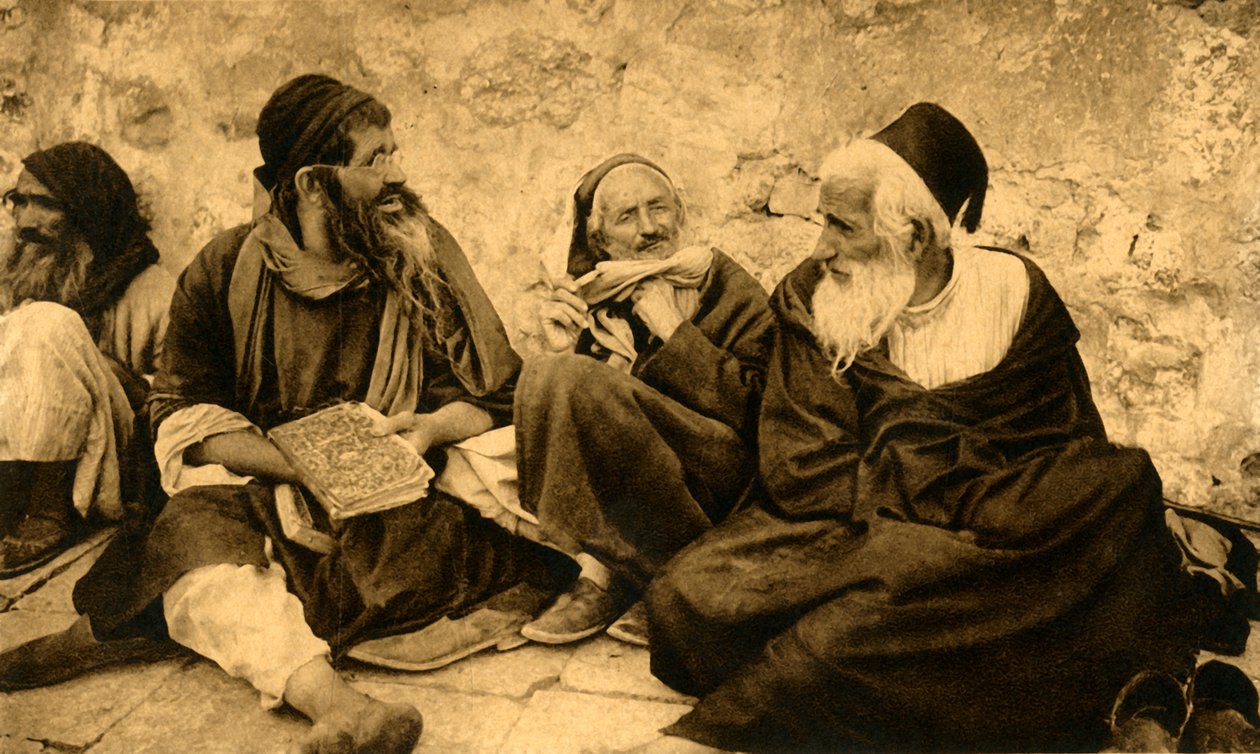 Jerusalén - Judíos en el Muro de las Lamentaciones, c1918-c1939 de Unbekannt