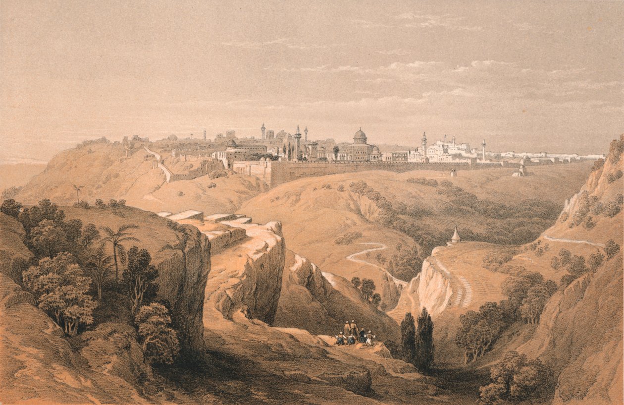 Jerusalén desde el Camino que Conduce a Betania, 1855 de Unbekannt