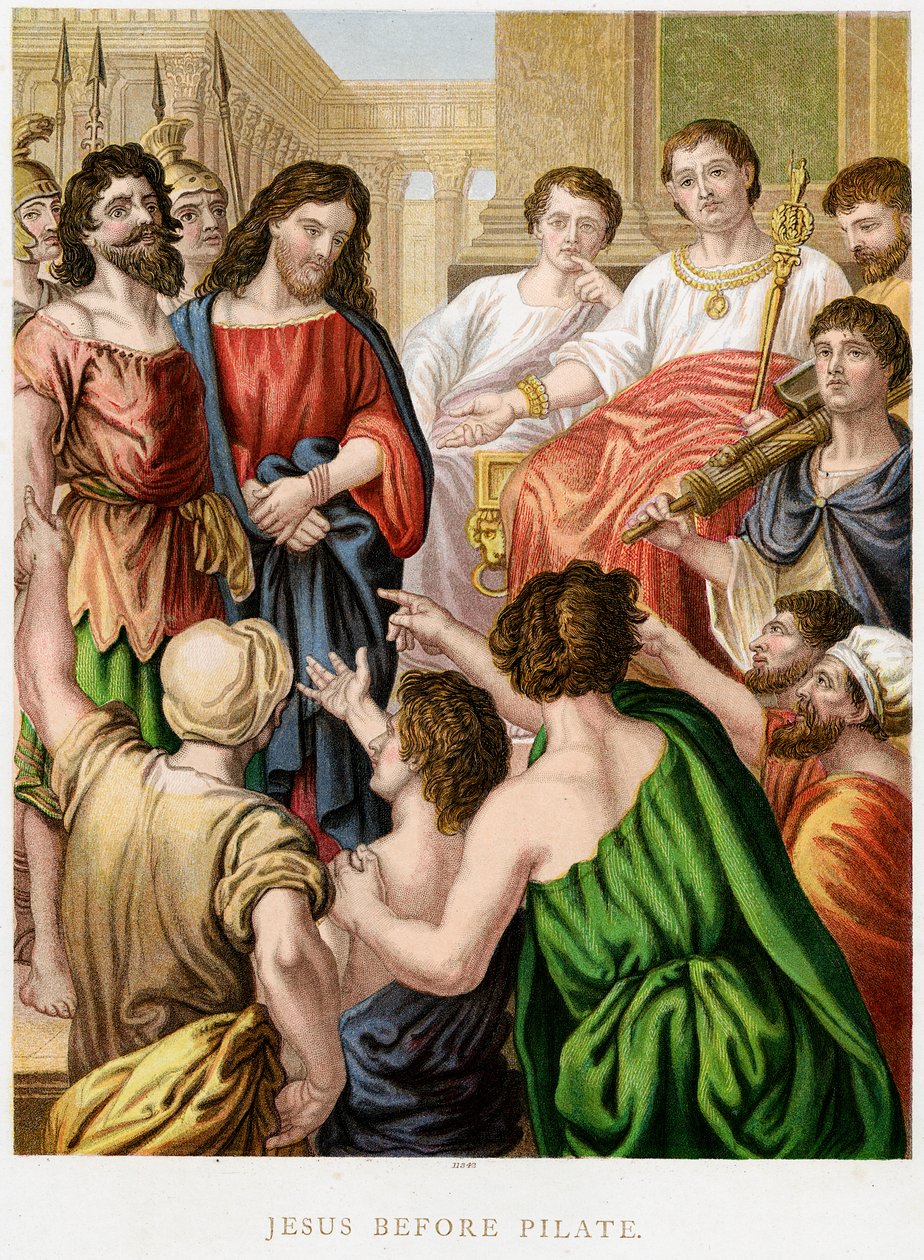 Jesús ante Pilato, mediados del siglo XIX de Unbekannt