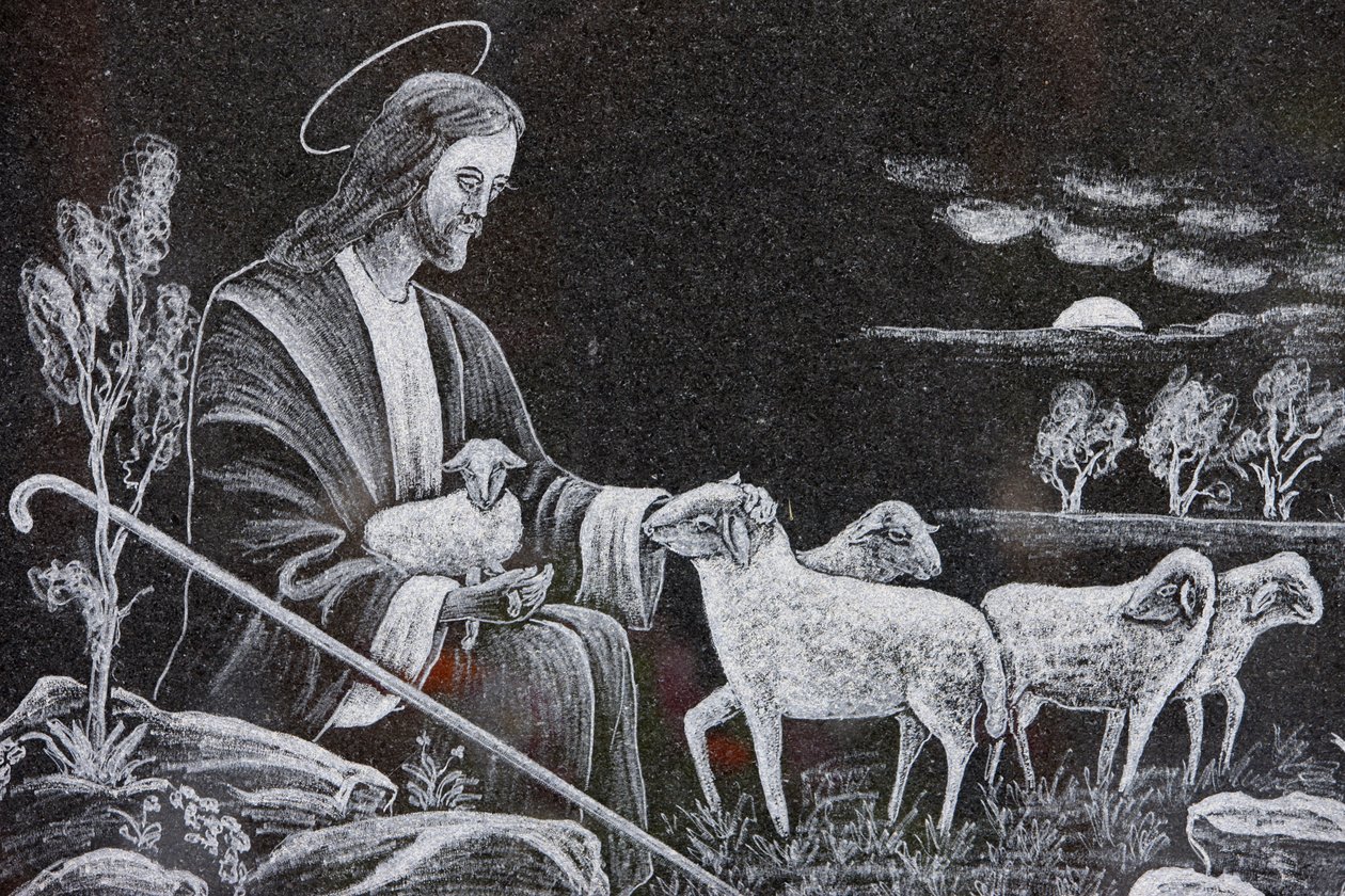 Jesús el buen pastor, Saint-Nicolas de Veroce, Francia de Unbekannt