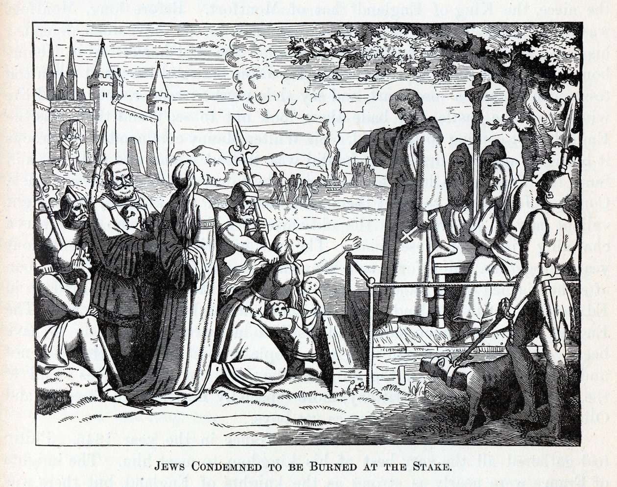 Judíos condenados a ser quemados en la hoguera, 1882 de Unbekannt