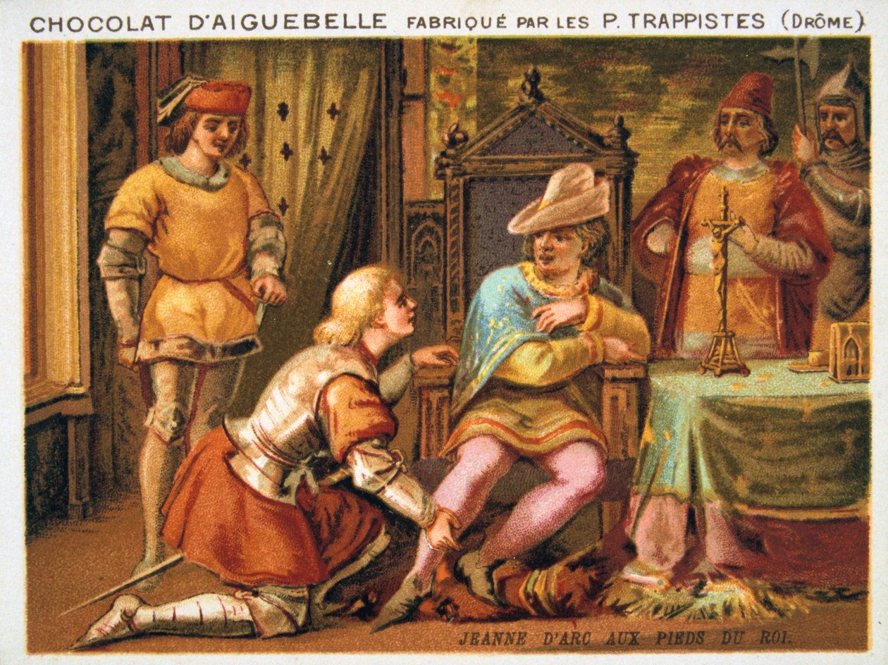 Juana de Arco a los pies de Carlos VII, c1429, finales del siglo XIX de Unbekannt