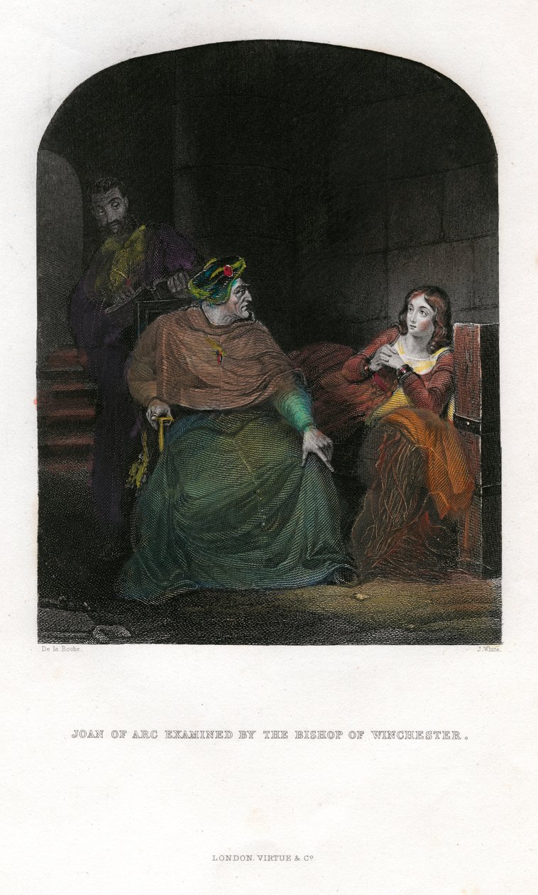 Juana de Arco examinada por el Obispo de Winchester, 1431 de Unbekannt